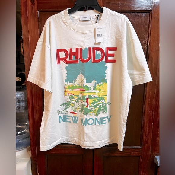 Men’s size medium RHUDE brand vintage white windowsill T shirt